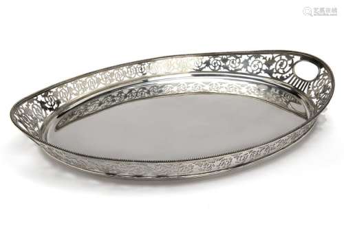 A large Dutch silver tray