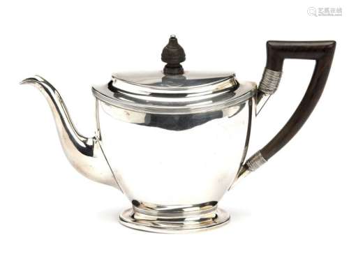 A Dutch silver teapot