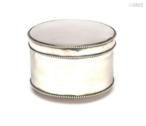 A Dutch silver biscuit box