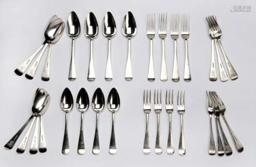 Twenty four Dutch silver table spoons and forks an…