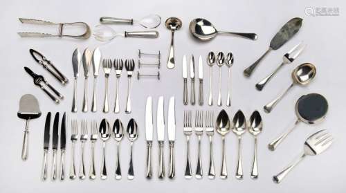 A large collection of Dutch silver flatware
