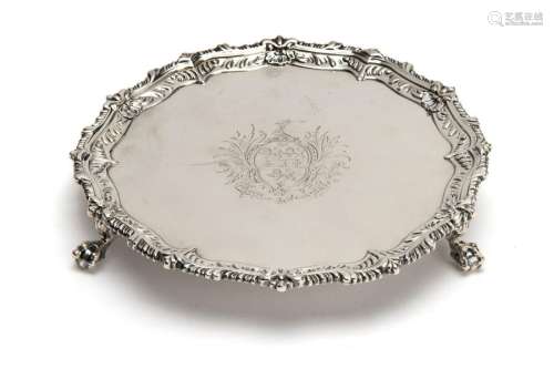 An English silver salver