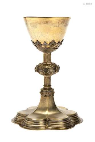 An Italian silver and gilt chalice