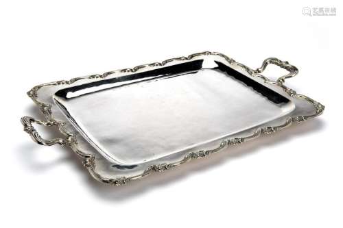 A Dutch silver tray