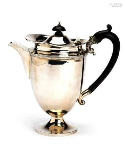 An English silver coffee pot