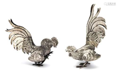 A pair of Dutch silver cockrells