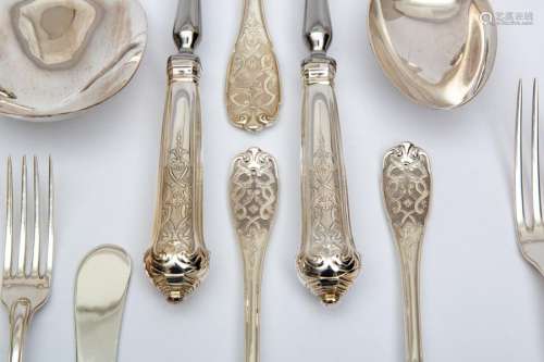 A large French collection of flatware, Puiforcat (…