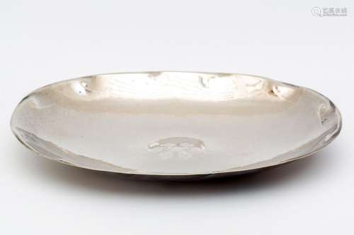 A rare Dutch silver dish, Frans Zwollo Jr.