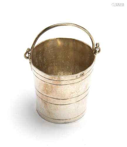 A Dutch silver miniature bucket