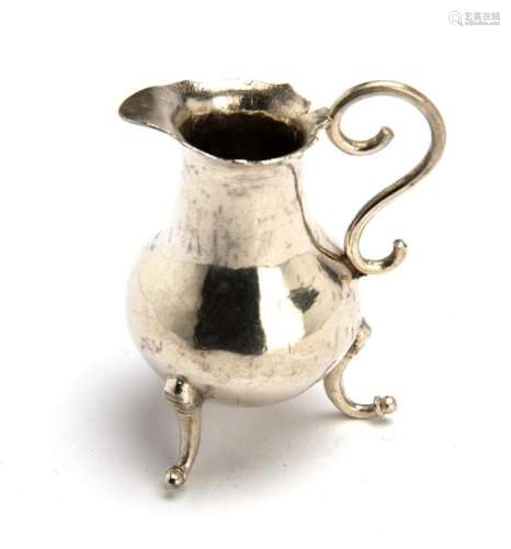 A Dutch silver miniature jug
