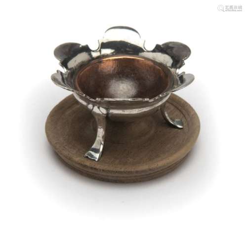 A Dutch silver miniature brazier