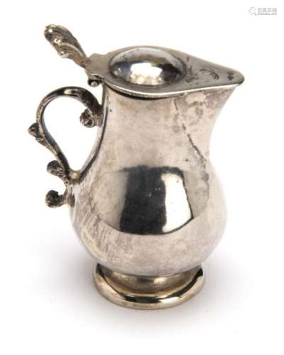 A Dutch silver miniature ewer and a Dutch silver m…