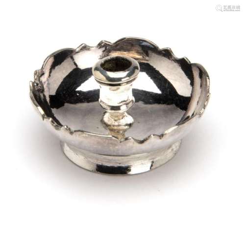 A Dutch silver miniature chamber stick