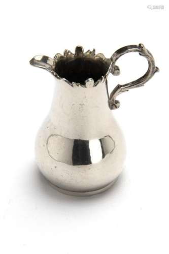 A Dutch silver miniature jug