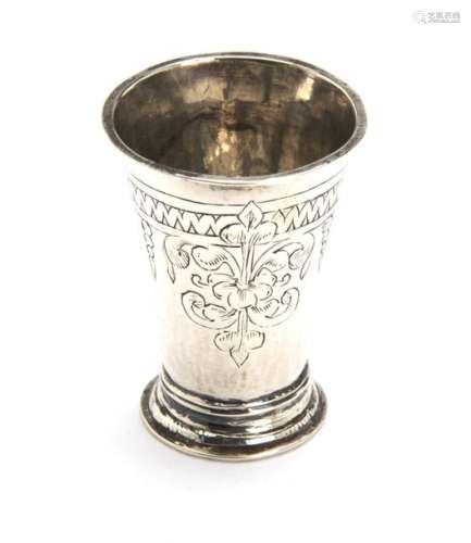 A Dutch silver beaker