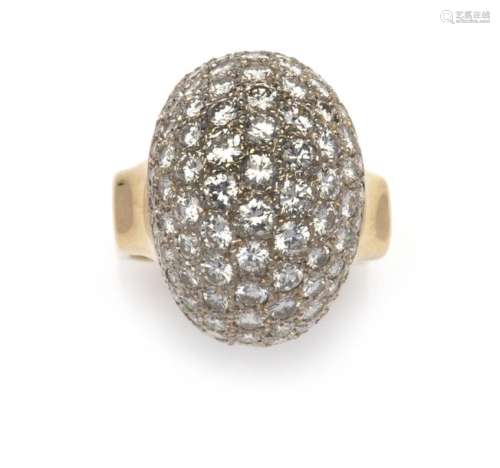 A 14k gold diamond dress ring