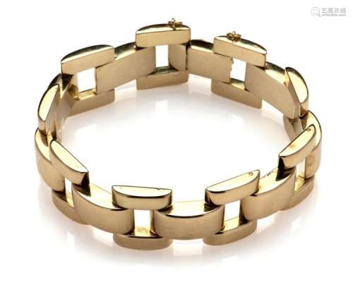 A gold bracelet