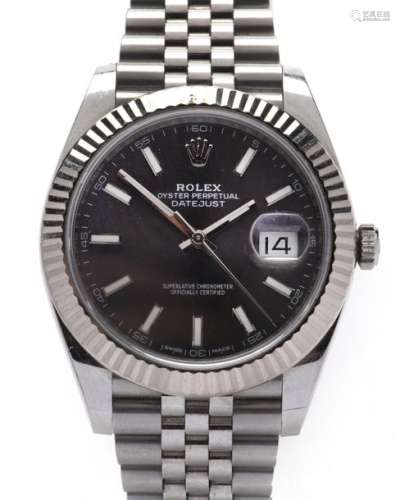 A steel gentlemen's wristwatch with date, by Rolex