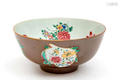 A Batavia glaze famille rose bowl