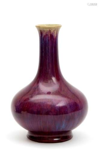 A purple flambe glaze porcelain vase
