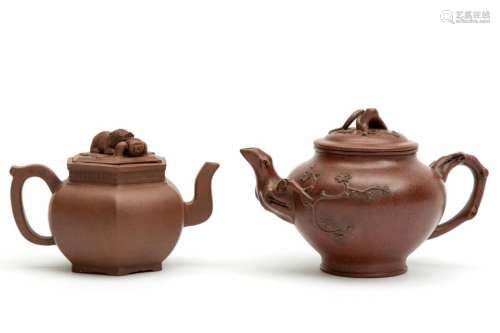 Two Yixing stoneware teapots