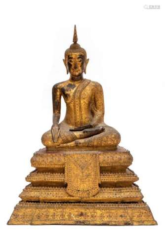 A brass Rattanakosin Buddha