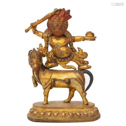 A gilded bronze Palden Lhamo