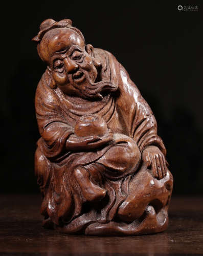 A BAMBOO FIGURE ORNAMENT