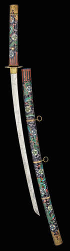 ‡A LARGE JAPANESE CLOISONNÉ SWORD (TACHI)