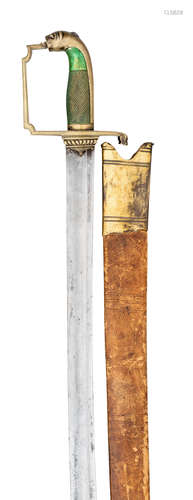 ˜AN INDIAN OFFICER'S SWORD, FIRST QUARTER OF THE 19TH CENTURY