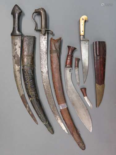 ˜AN INDIAN DAGGER (KARD) AND THREE FURTHER DAGGERS