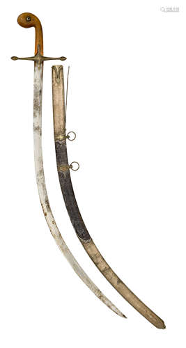 ˜AN OTTOMAN SILVER-MOUNTED SWORD (SHAMSHIR)