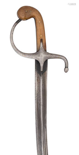 ˜AN OTTOMAN SWORD WITH RHINOCEROS HORN HILT