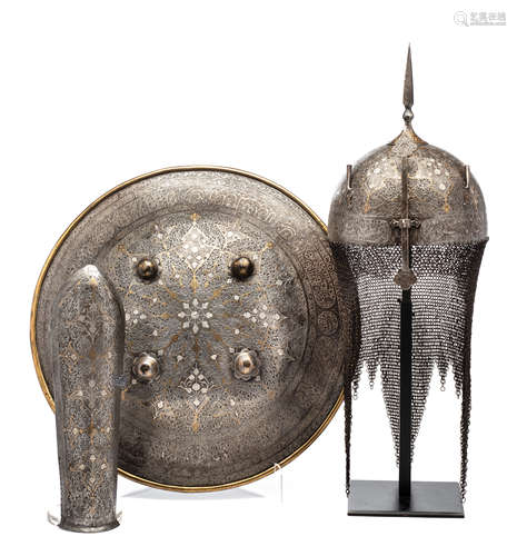 A PERSIAN DECORATED ARMOUR, QAJAR, MID-19TH CENTURY