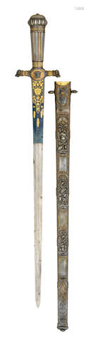 A FRENCH SILVER-MOUNTED GLAIVE