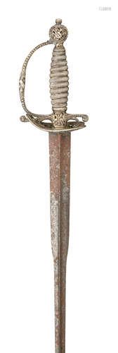 A SILVER-HILTED SMALL-SWORD, LONDON 1756