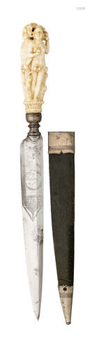 ˜Property from an Important Private Collection A FINE KNIFE WITH CARVED IVORY HILT