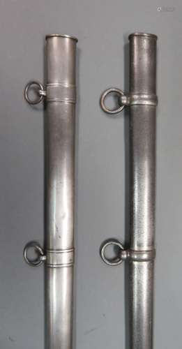 TWO FRENCH CUIRASSIER SWORD SCABBARDS