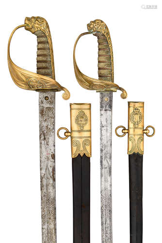 THE 1847 PATTERN OFFICER'S AND DRESS SWORDS OF REAR-ADMIRAL JOHN PARRY JONES-PARRY BY J. GALT