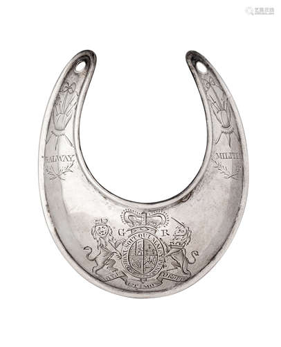 AN OFFICER'S GORGET OF THE GALWAY MILITIA