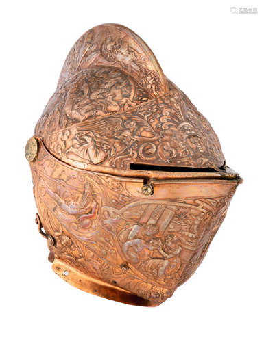 AN ELECTROTYPE COPY OF THE HELMET OF HENRI II, KING OF FRANCE (1519-1559)