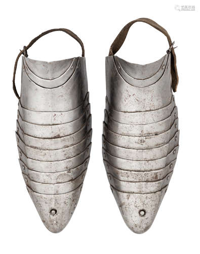 A PAIR OF SABATONS IN THE GERMAN 