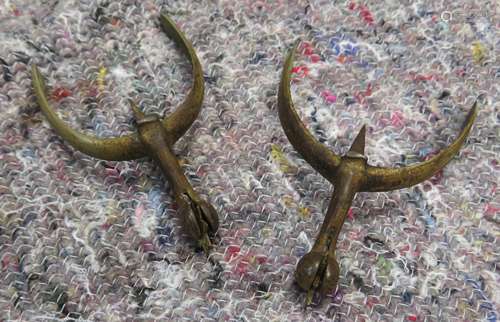 A PAIR OF WESTERN EUROPEAN ROWEL SPURS