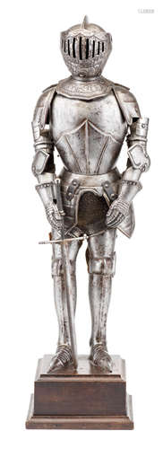 A MINIATURE ARMOUR IN LATE GOTHIC STYLE