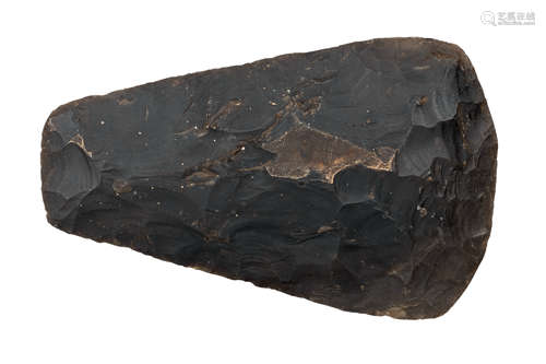 A FLINT AXEHEAD, PROBABLY BRITISH MIDDLE TO UPPER PALEOLITHIC CIRCA 150,000-10,000 B.C.