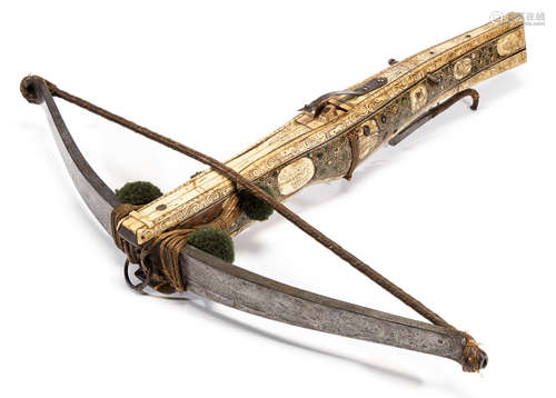 Property from an Important Private Collection A RARE LARGE DECORATED SPORTING CROSSBOW