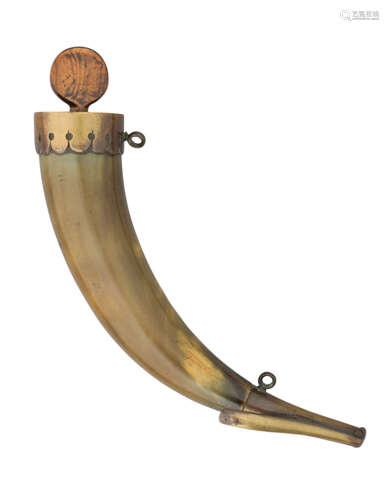 A RUSSIAN POWDER HORN, MID-19TH CENTURY