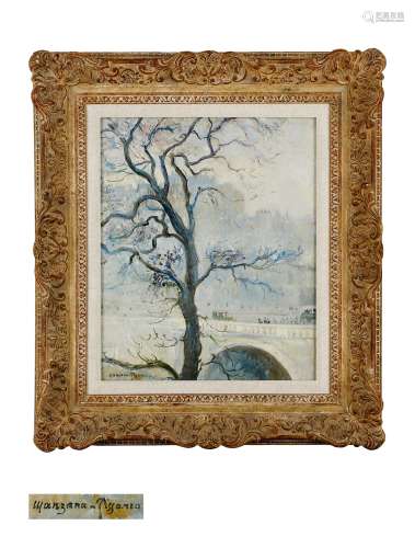 乔治-亨利-曼扎纳·毕沙罗（1871-1961）冬日街景