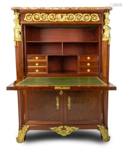 IMPORTANT SECRETAIRE A ABATTANT D’EPOQUE LOUSI XVI