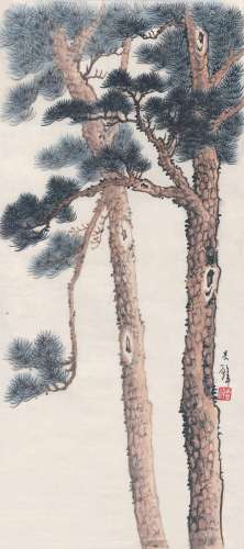 黄君璧（1898～1991） 双松图
